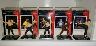 Bruce Lee Legend Kabaya,  " All 5 Figures Complete Set " With Boxes And Cards