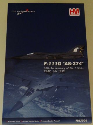 Plastic Plane Model Diecast 1/72 Scale F - 111g.