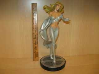 Emma Frost Sexy Statue Bowen Marvel Universe White Queen Modern Silver Outfit