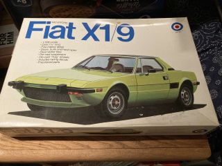 Fiat X1/9 Bertone 1/20th Scale Entex Model Kit.  Open Box