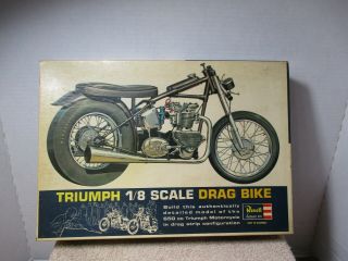 Revell 1/8 Scale Vintage Model Kit Triumph Drag Bike