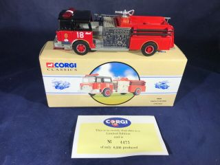 D2 - 46 Corgi 1:50 Scale Die Cast Fire Engine - 18 Chicago,  Fire Dept Cf Pumper