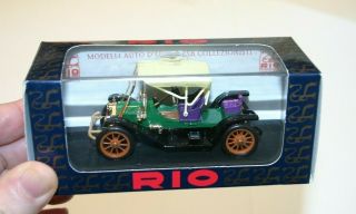 Rio 1/43 Chalmers Detroit 30 Runabout 1909 Die Cast Model Car In Window Box