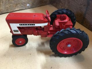 Restored Farmall 404 Farm Toy Tractor With Narrow Front End Plastic Red Rims Ih