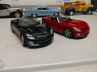 Saturn Sky Convertible Cars Scale 1/24 Loose Junkers Red And Black