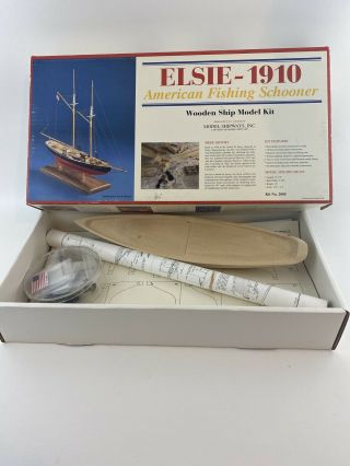 Elsie 1910 American Fishing Schooner Wooden Model Ship Model Kit Usa