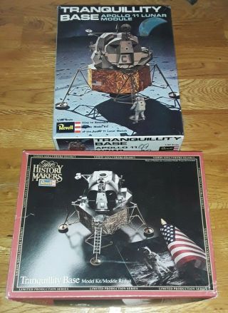 2 Revell Tranquillity Base Apollo 11 Lunar Module Kits 1969 H - 1861 - 1982 8604