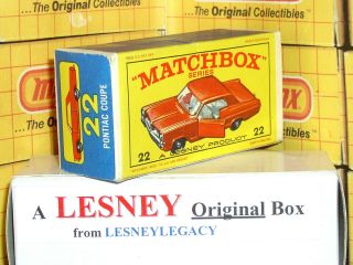 Matchbox Lesney 22c Pontiac Gran Prix Coupe Red Type E3 Empty Box