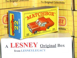 Matchbox Lesney 22c Pontiac Gran Prix Coupe red Type E3 EMPTY BOX 2