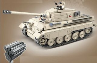 978pcs Military Army King Tiger Tank Building Block Model Soldier Figures Bricks