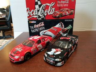 1998 Dale Earnhardt Sr & Jr Coca - Cola Japan Race Action 1:24 Nascar Mib Set
