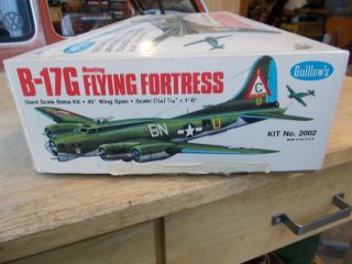 Guillows B - 17g Boeing Flying Fortress Kit No.  2002 Us Air Force Wwii Bomber