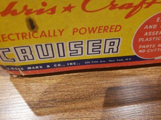 CHRIS CRAFT LUXURY EXPRESS CRUISER MARX TOY 1950 ' S PLASTIC SPEED BOAT MODEL KIT 3