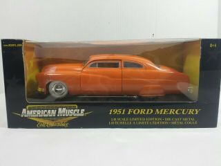 American Muscle Earth Collectible 1951 Ford Mercury 1:18 Orange Die Cast