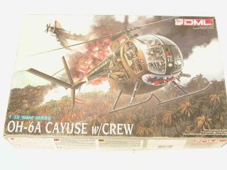 1/35 Dragon Dml Oh - 6a Cayuse W/crew Nam Series Helicopter Plastic Model Kit 3542