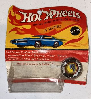Hot Wheels Redline 1969 Paddy Wagon Collector Button Open Package