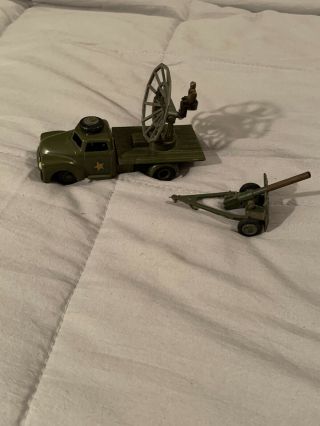 Rare Vtg Vilmer Army Truck W/sniper & Tekno Denmark Cannon