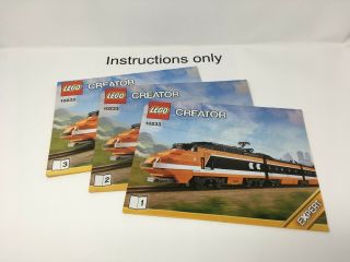 Only Instructions Books 1 - 3 Lego 10233 Horizon Express; No Bricks/parts,  No Box