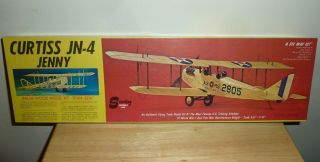 Sterling Curtiss Jenny Jn - 4 32 Inch Wingspan Flying Balsa Model Kit E1 Complete