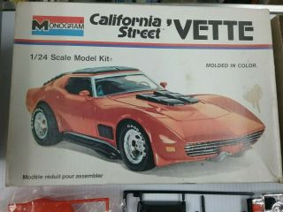 Monogram 1/24 California Street Vette Tom Daniels Corvette 1973 Issue Complete