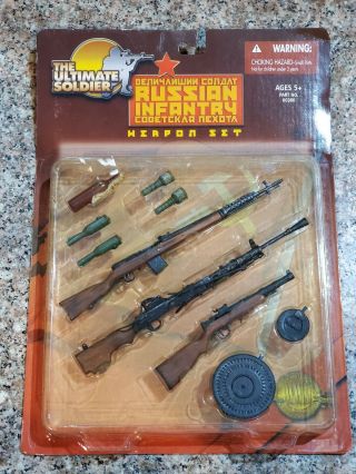 1:6 Ultimate Soldier Wwii Russian Infantry Weapon Set 12 " 21st Century Toys