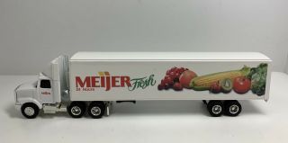 Ertl Meijer Grocery White Tractor Trailer Semi Truck Die - Cast Metal