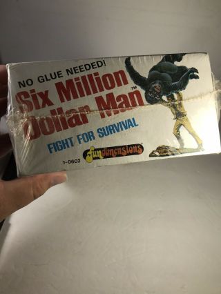 Vintage Six Million Dollar Man Fun Dimensions Fight For Survival Scale Model Kit 3