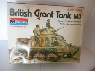 Unbuilt Monogram 7535 British Grant Tank 1/32