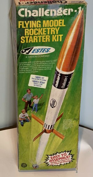 Vintage Estes Challenger - 1 Flying Model Rocket Starter Kit