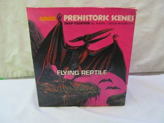 1971 Aurora Prehistoric Scenes - Flying Reptile - Model Kit With Box