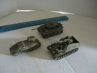 1/72 Ww2 German Tiger,  Hummel,  Maultier Panzerwerfer 42. ,  Built And Painted