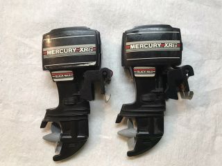 2 Toy Outboard Motors,  Mercury Black Max 9 Volt 1 1 For Display Or Parts