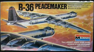 1980 Monogram Models 1/72 Convair B - 36 Peacemaker U.  S.  Air Force Bomber