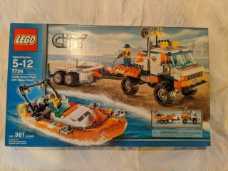 [new And In Box] - Lego City: Coast Guard Truck With Speed Boat - (7726)