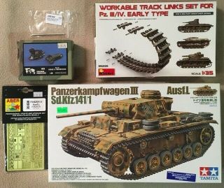 1/35 Tamiya Panzer Iii Sd.  Kfz.  141/1,  Ausf.  L,  Parts W/,  Box A1