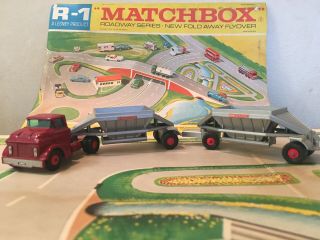 Near Matchbox K - 2 Hopper Double Tractor Trailer Major Pack No.  M4 Lesney
