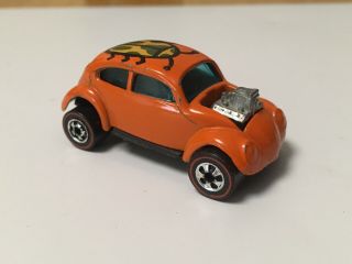 Redline Hot Wheels Custom Volkswagen “orange Enamel W Bug Tampo”