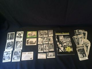Vtg 1960s Monster Trading Cards,  Guide Leaf Topps Nu Creature Feature Horror