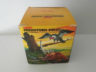Aurora Tar Pit Prehistoric Scenes Model Kit Box Only 1971