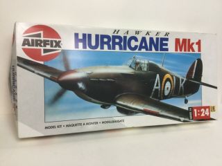 Airfix Hawker Hurricane Mk1 Fighter Plane Model Kit 1:24 - Open Box