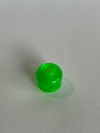 RARE Lego Trans Bright Green Monochrome mini figure 3