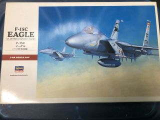 Hasegawa Us Air Force Air Fighter F - 15c Eagle Plastic Model 1/48 Scale F/s