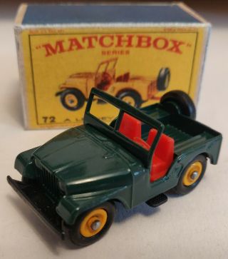 Matchbox Lesney 72 Jeep Custom /crafted Box