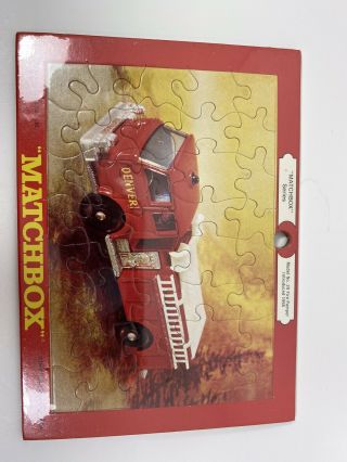 Vintage Matchbox Lesney 29 Fire Truck Puzzle 1969