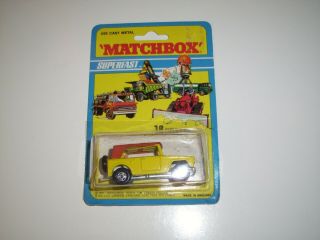 Matchbox Superfast 18 Field Car Blister Pack Yellow