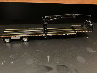 All Black Dcp 1/64 Transcraft Spread Axle Stepdeck Boom W/ 2 Boxes