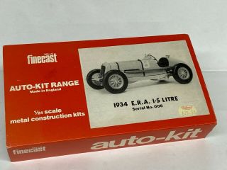 Wills Finecast 1/24 1934 E.  R.  A.  1.  5 Litre Metal Car Kit.