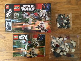 Lego 7655 Star Wars Clone Troopers Battle Pack Open Box Parts