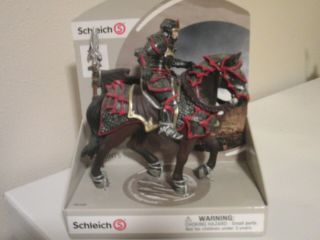 Schleich 70102 Red Dragon Knight On Horse With Lance,  Nip,  Retired 2017