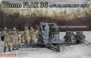 Dragon Dml 1:35 Wwii German 88mm Flak 36 W/ Artillery Crew Plastic Kit 6260u